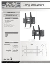 Load image into Gallery viewer, PDM110F TILT WALL MOUNT
